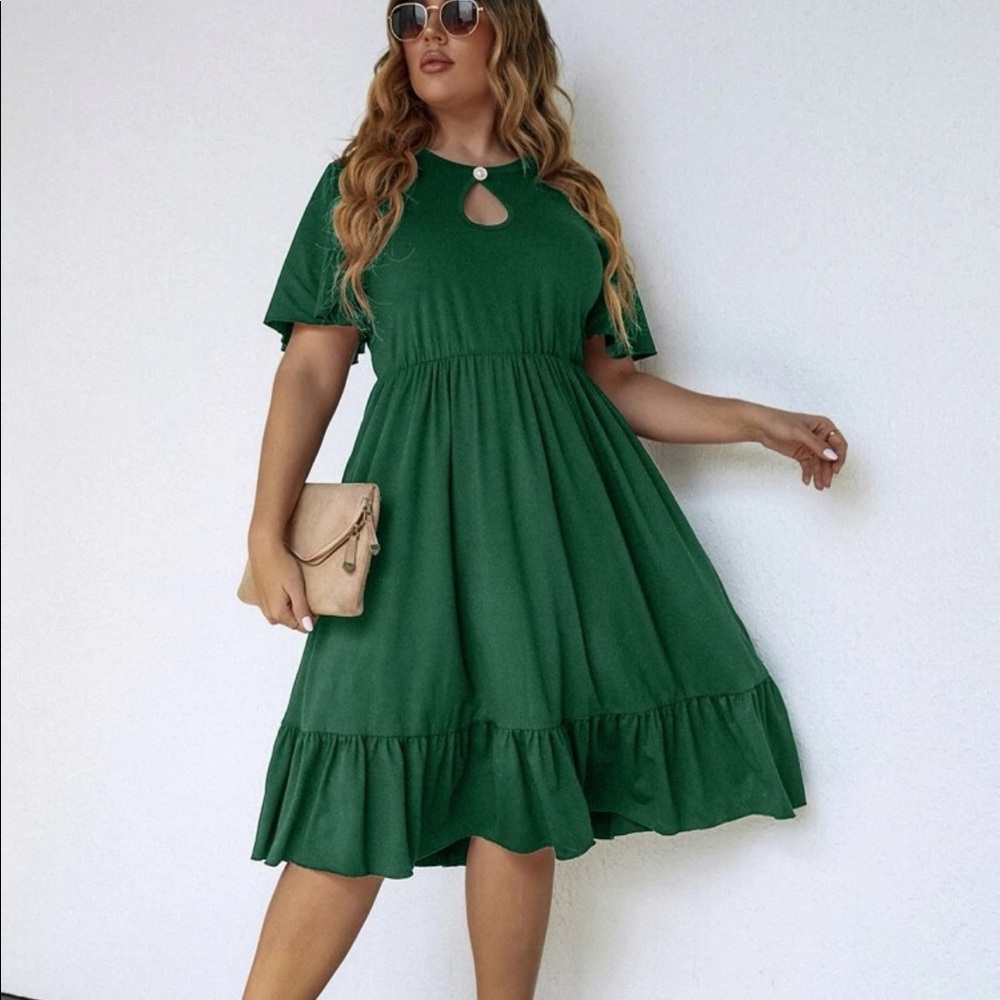 SHEIN keyhole ruffle dress 1x